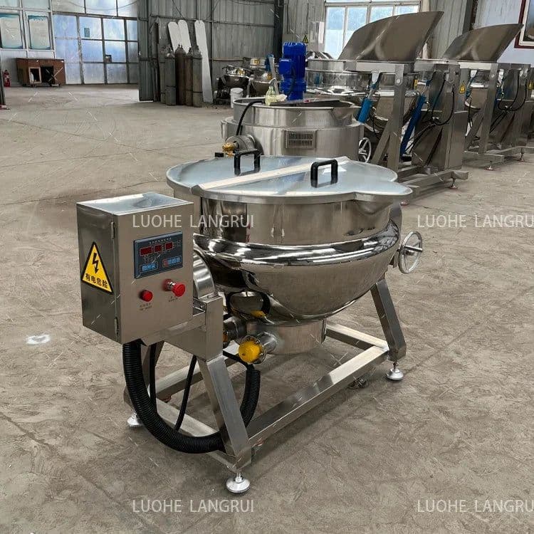 image-Industrial Electric Jacketed Kettle With Agitator 50L-1000L