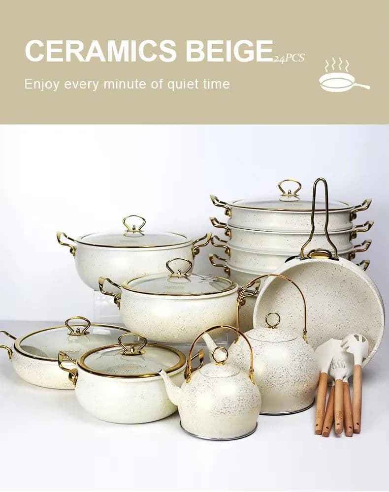 image-Aluminium Cookware Set, Non-Stick, 20+ Pieces