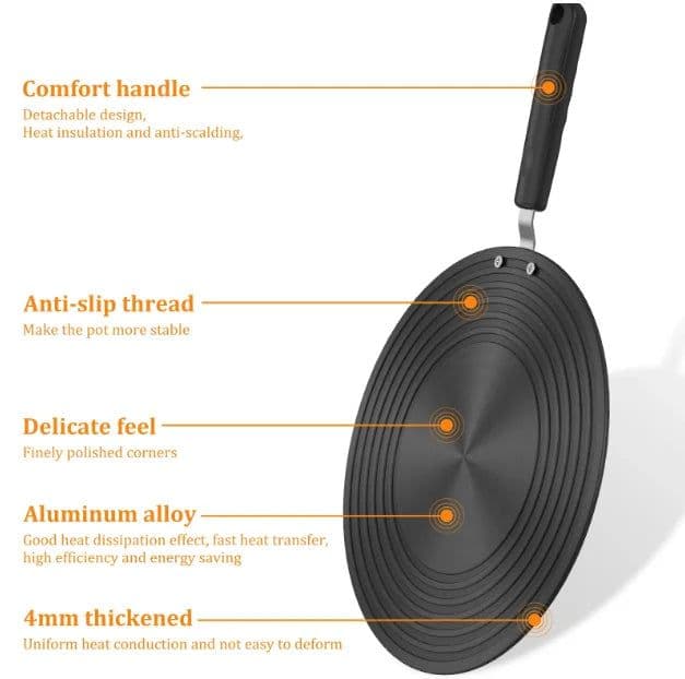image-Aluminum Heat Diffuser Plate HK-HYR-2507-15 With Handle