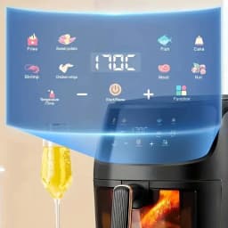 image-Smart Air Fryer 5 Quart XF0055 Stainless Steel Non-Stick