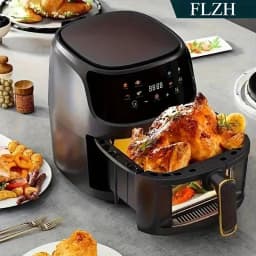image-Smart Air Fryer 5 Quart XF0055 Stainless Steel Non-Stick