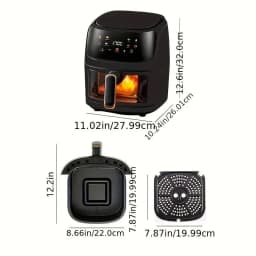 image-Smart Air Fryer 5 Quart XF0055 Stainless Steel Non-Stick