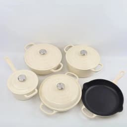 image-Ruicheng 5-Piece Enameled Cast Iron Cookware Set