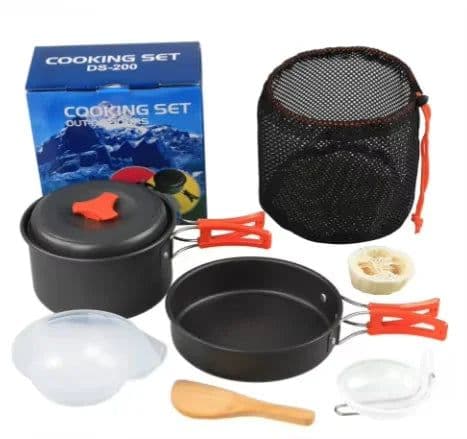 image-Portable Nonstick Aluminum Cookware Set 1-2L Capacity
