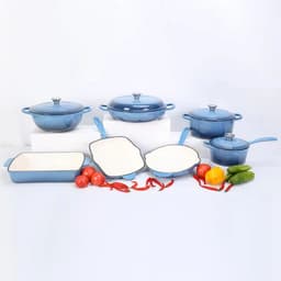 image-Mochoo 7-Piece Cast Iron Cookware Set Non-Stick Oven Safe
