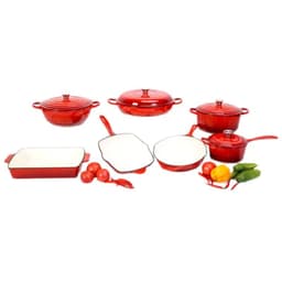 image-Mochoo 7-Piece Cast Iron Cookware Set Non-Stick Oven Safe