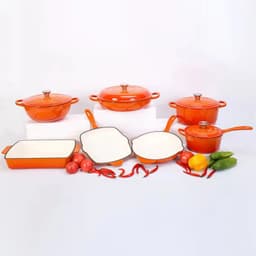 image-Mochoo 7-Piece Cast Iron Cookware Set Non-Stick Oven Safe