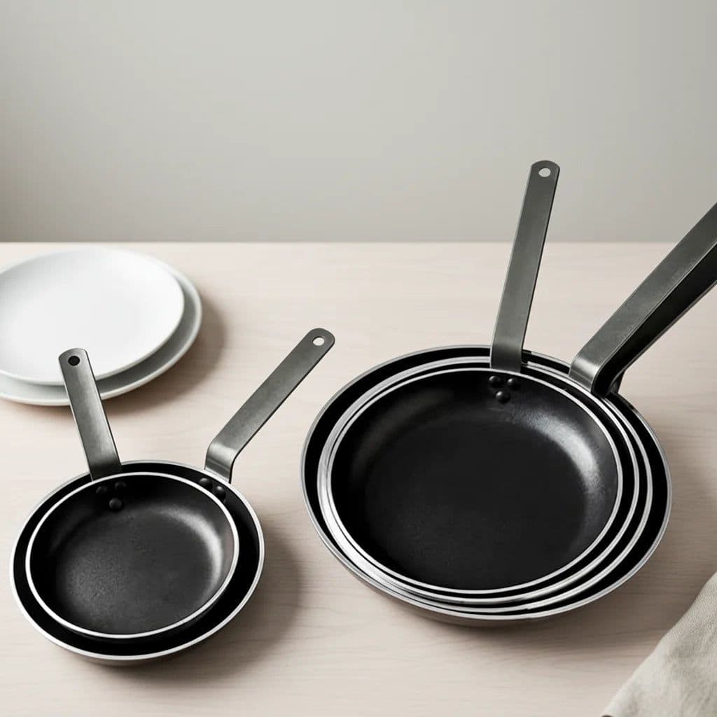 image-Kaizhuo 6-Piece Stainless Steel Non-Stick Cookware Set