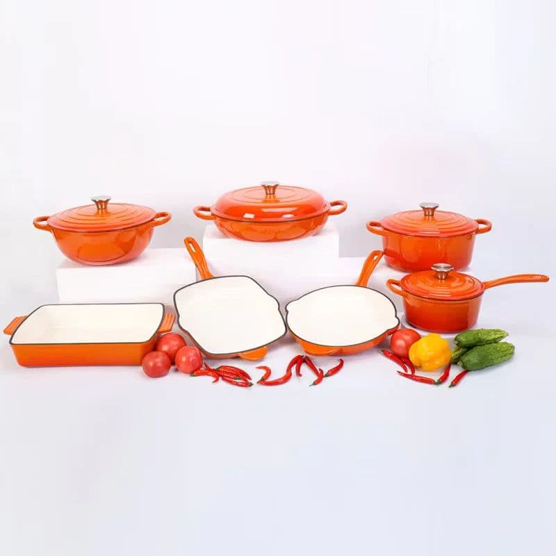 image-7-Piece Enameled Cast Iron Cookware Set
