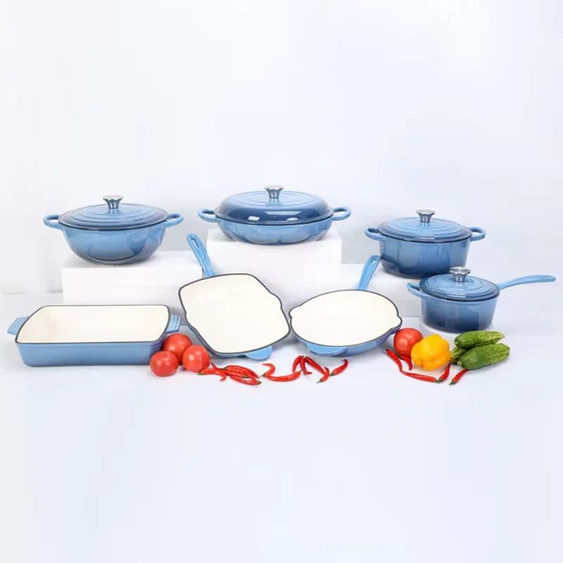 image-7-Piece Enameled Cast Iron Cookware Set