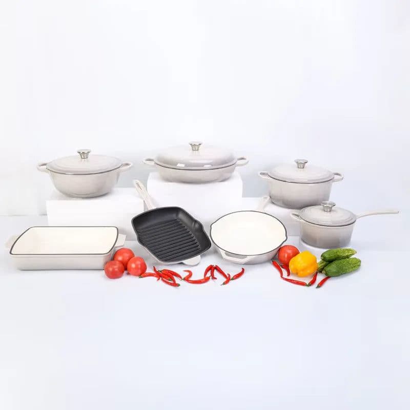 image-7-Piece Enameled Cast Iron Cookware Set
