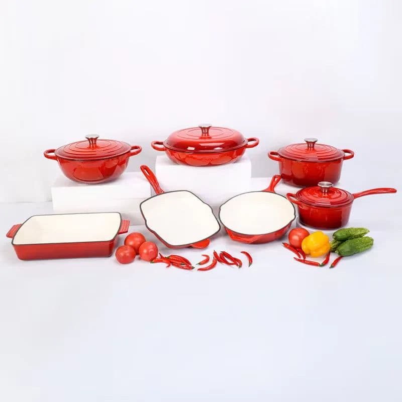 image-7-Piece Enameled Cast Iron Cookware Set