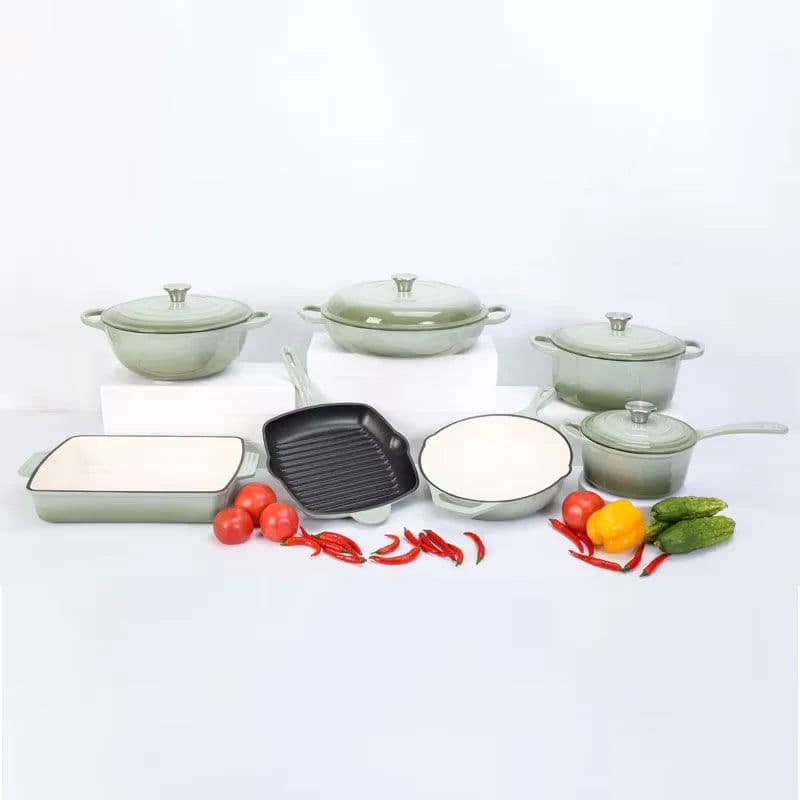 image-7-Piece Enameled Cast Iron Cookware Set