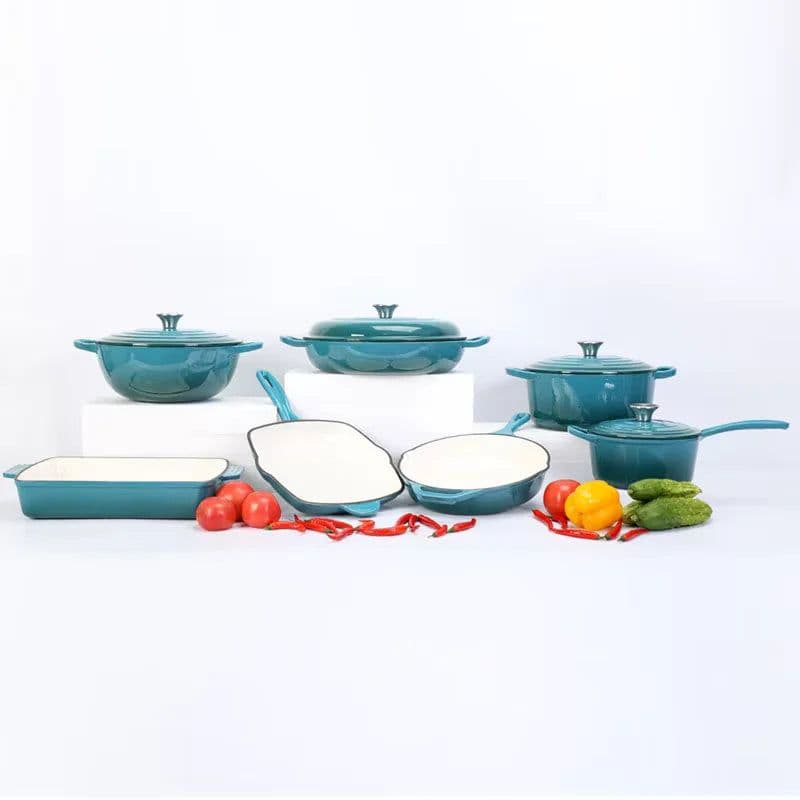 image-7-Piece Enameled Cast Iron Cookware Set