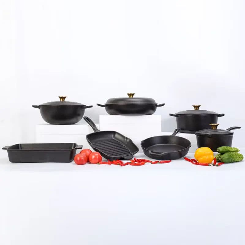 image-7-Piece Enameled Cast Iron Cookware Set