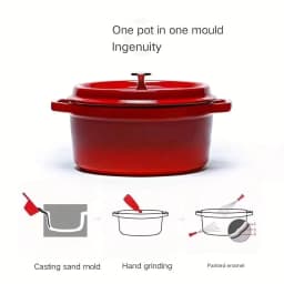 image-ysc Non-Stick Cast Iron Enamel Dutch Oven with Lid