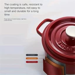 image-ysc Non-Stick Cast Iron Enamel Dutch Oven with Lid