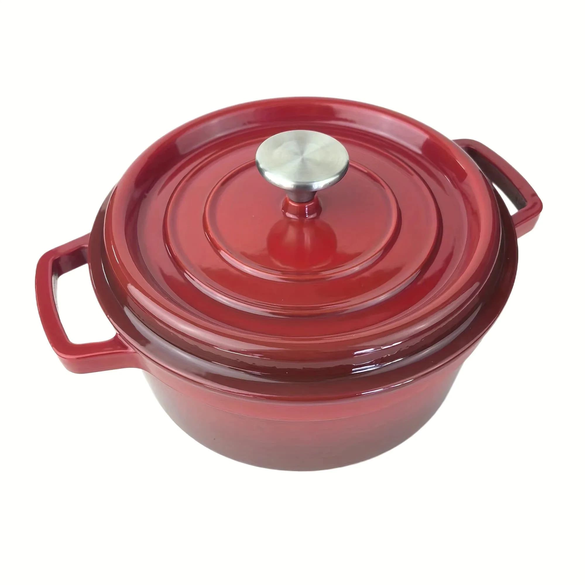image-ysc Non-Stick Cast Iron Enamel Dutch Oven with Lid