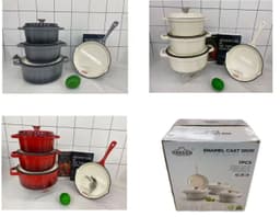 image-UAKEEN 7PC Enamel Cast Iron Cookware Set