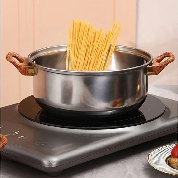 image-12pc Stainless Steel Cookware Set with Glass Lid