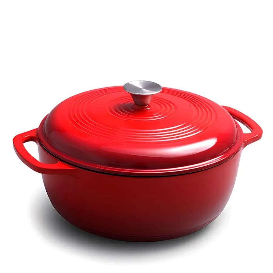 image-LS Cast Iron Casserole Pot 28cm Enamel Coated