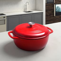 image-LS Cast Iron Casserole Pot 28cm Enamel Coated