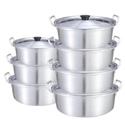 image-Mingsheng 7-Piece Non-Stick Cookware Set with Aluminum Handles
