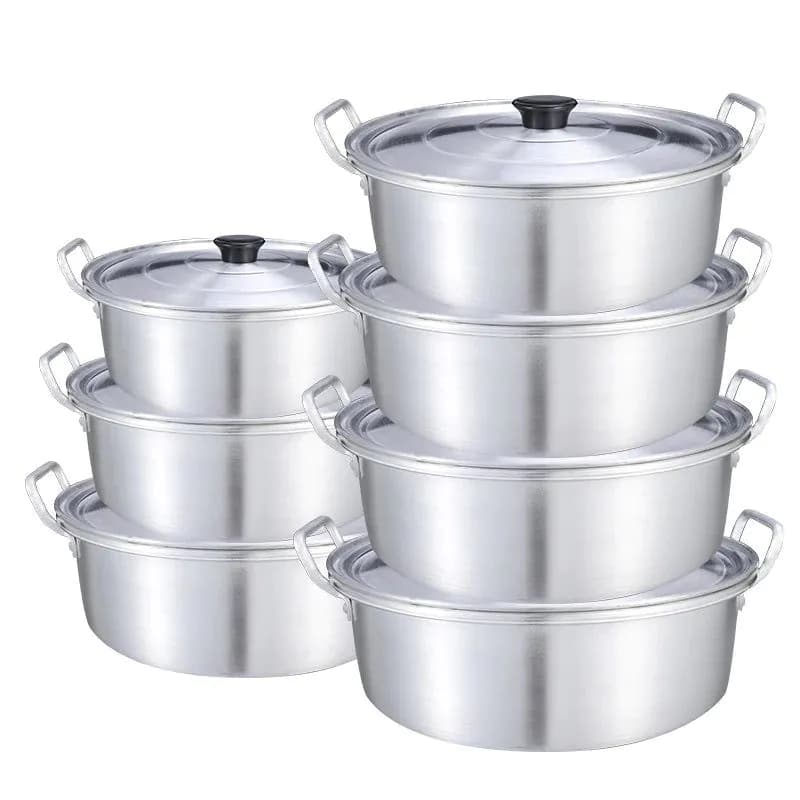 image-Mingsheng 7-Piece Non-Stick Cookware Set with Aluminum Handles