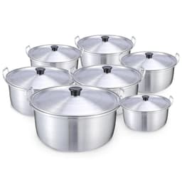 image-Mingsheng 7-Piece Non-Stick Cookware Set with Aluminum Handles