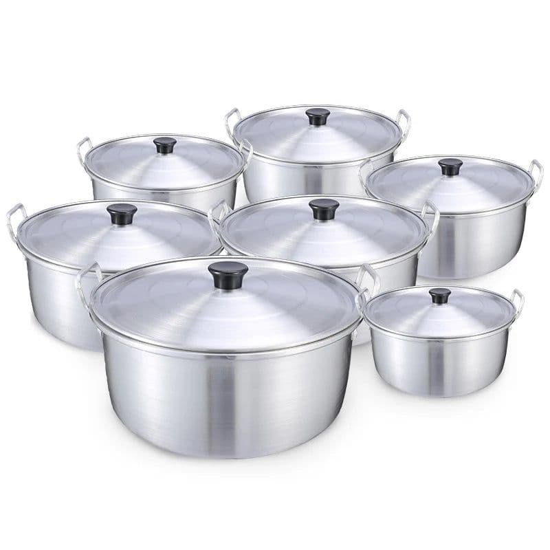 image-Mingsheng 7-Piece Non-Stick Cookware Set with Aluminum Handles