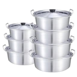 image-Mingsheng 7-Piece Non-Stick Cookware Set with Aluminum Handles