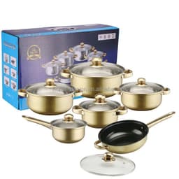image-12-Piece Stainless Steel Non-Stick Cookware Set