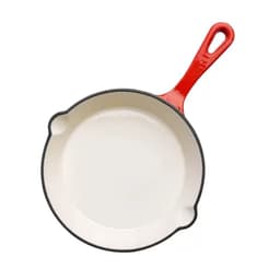 image-Cast Iron Enamel Round Fry Pan with Handle