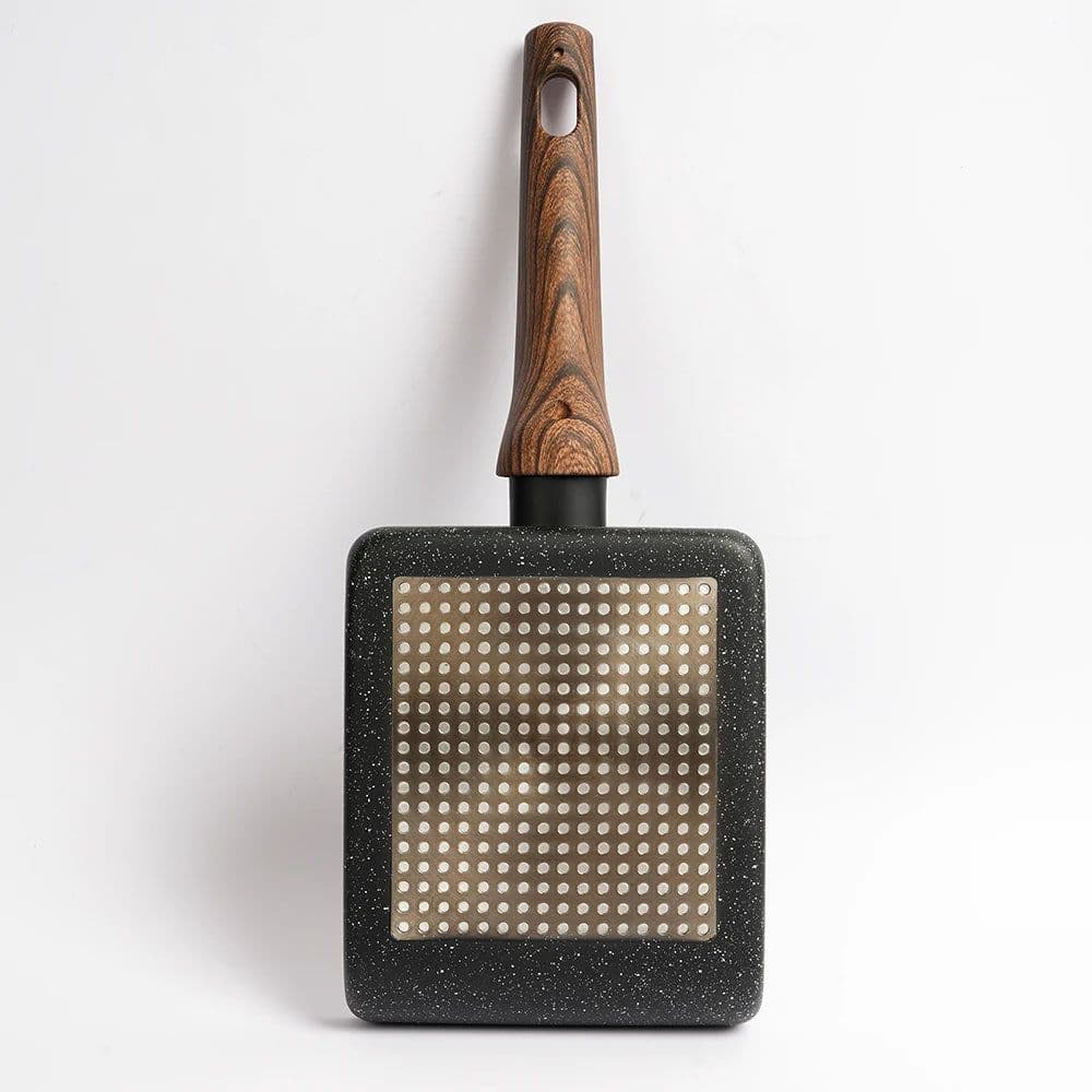 image-Aluminum Non-Stick Fry Pan with Induction Base, 18cm Square