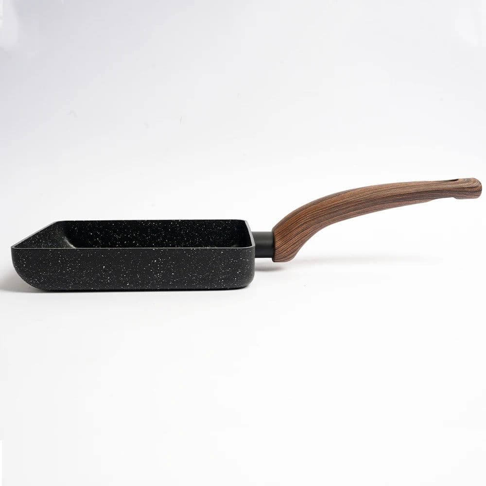 image-Aluminum Non-Stick Fry Pan with Induction Base, 18cm Square