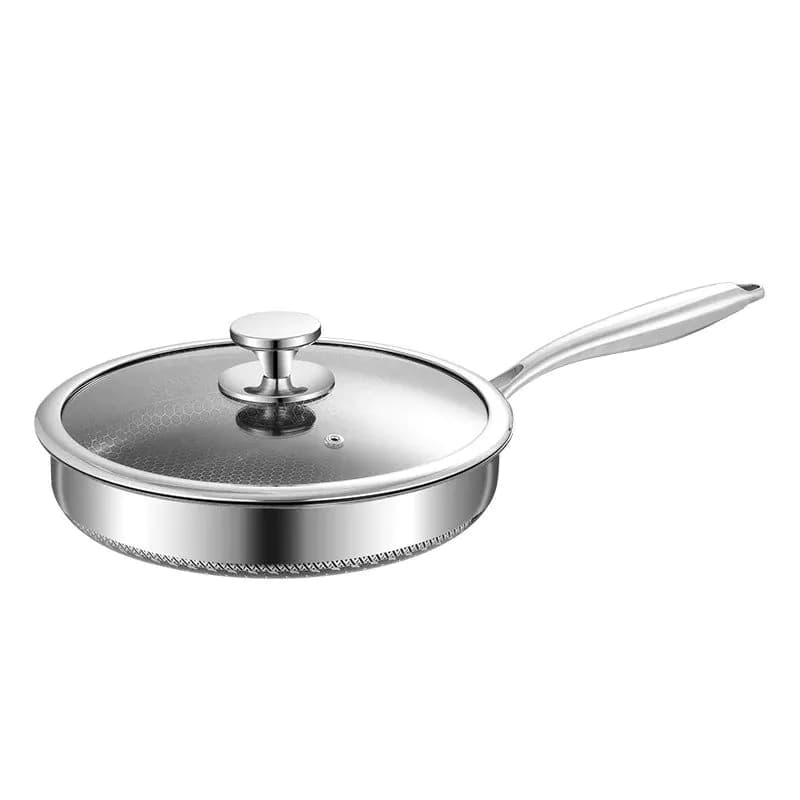 image-Zhongzhi 304 Stainless Steel Non-Stick Honeycomb Frying Pan