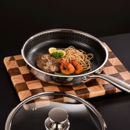 image-Zhongzhi 304 Stainless Steel Non-Stick Honeycomb Frying Pan