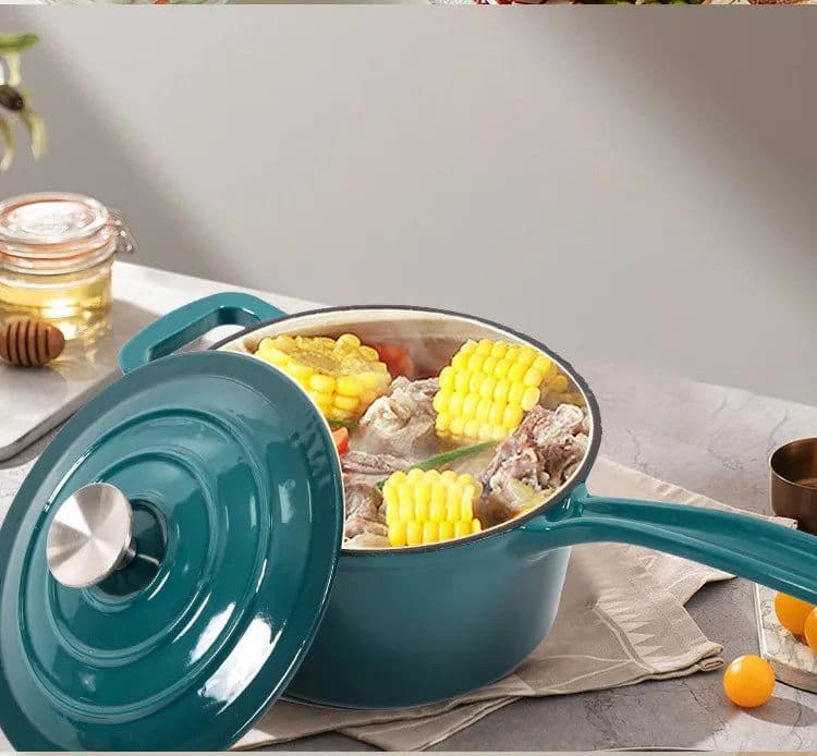 image-YANZHIYUAN 11-Piece Enamel Cast Iron Cookware Set