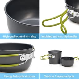 image-IRONDONKEY 1-2 Person Camping Cookware Set