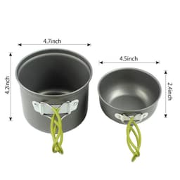 image-IRONDONKEY 1-2 Person Camping Cookware Set