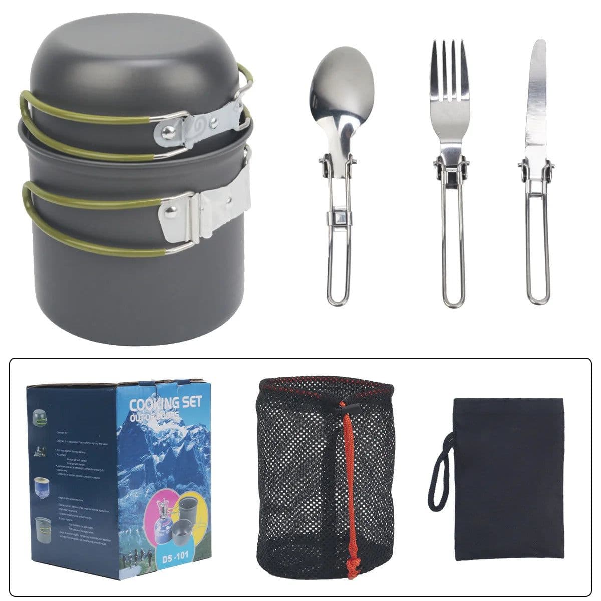 image-IRONDONKEY 1-2 Person Camping Cookware Set
