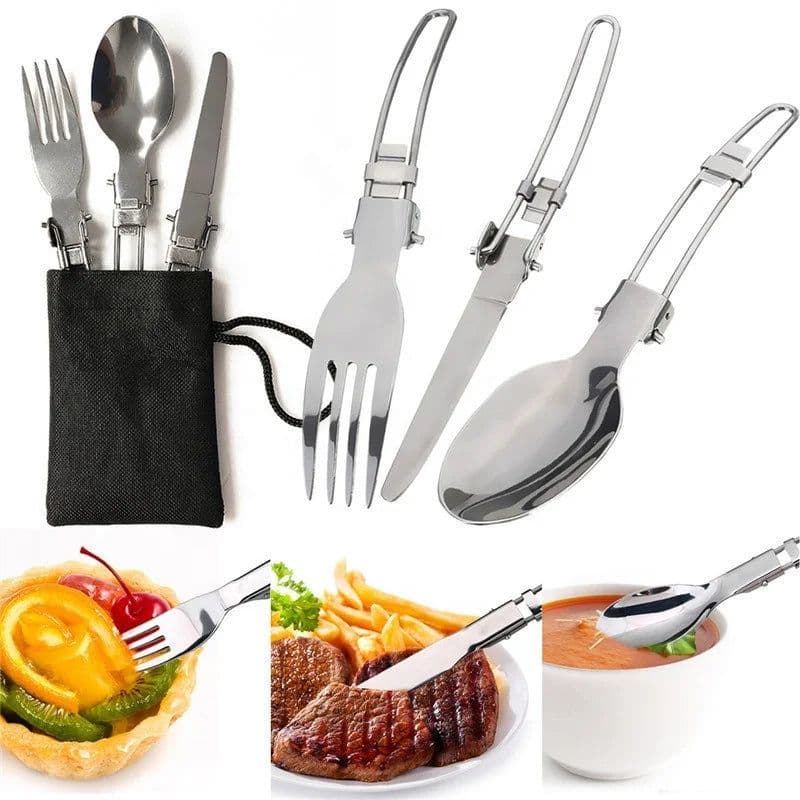 image-IRONDONKEY Camping Cookware Set 10pc with Stove & Cutlery