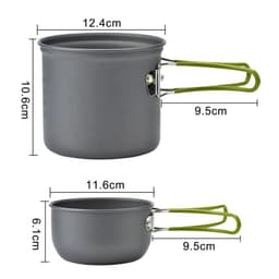 image-IRONDONKEY Camping Cookware Set 10pc with Stove & Cutlery
