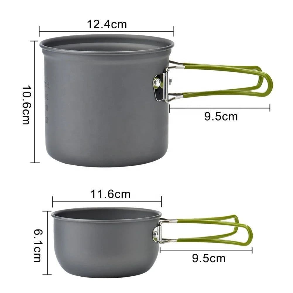 image-IRONDONKEY Camping Cookware Set 10pc with Stove & Cutlery