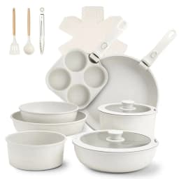 image-Aluminum Non-Stick Cookware Set 5-Piece Detachable Handle