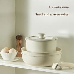 image-Aluminum Non-Stick Cookware Set 5-Piece Detachable Handle