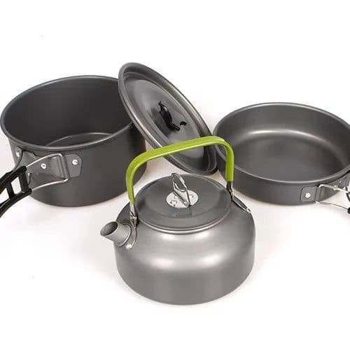 image-Camping Cookware Set Aluminum Alloy 1-2L