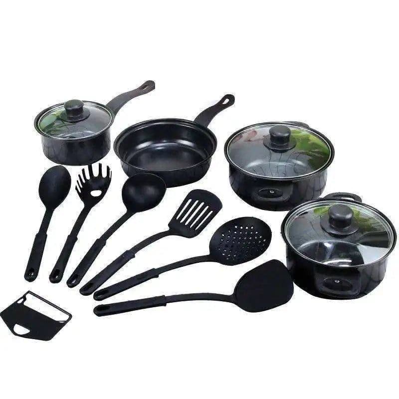 image-Metal Pot Sets Nonstick Cookware 13-Piece Set
