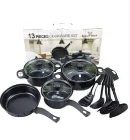 image-Metal Pot Sets Nonstick Cookware 13-Piece Set