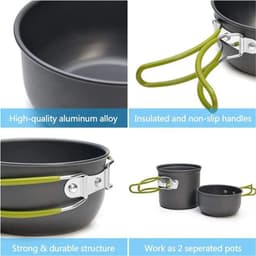 image-Yihe URP123 Metal Camping Cookware Set 1-2L